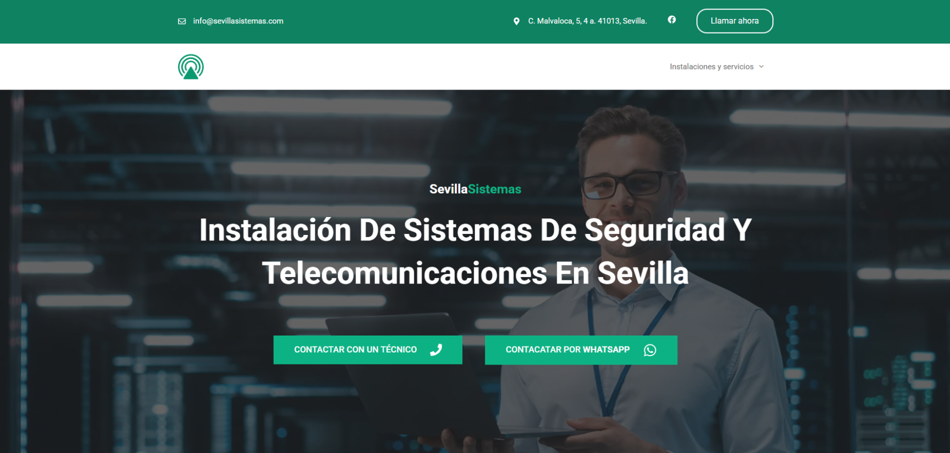 Diseño web Sevilla Sistemas en Agramunt — proyecto Webzalia